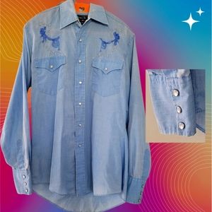 Vintage Border Town Western Button Down